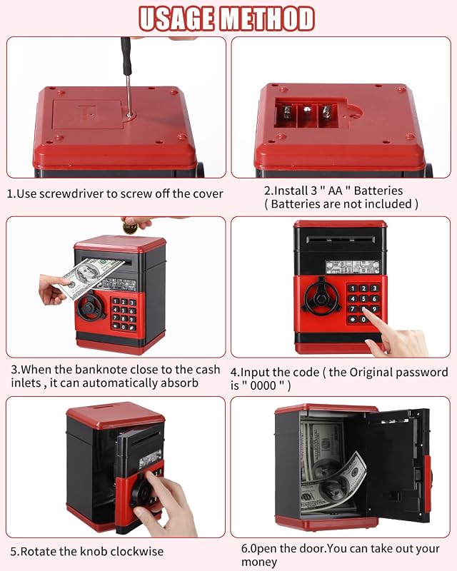 Hucha Electronica,Hucha Caja Fuerte para Niños Hucha con Contraseña