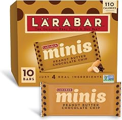 Larabar Minis Peanut Butter Chocolate Chip, Gluten Free Vegan Fruit and Nut Bars, 7.8 oz, 10 Ct