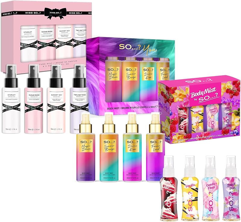 SO...? Love Yourself Women Body Mist Gift Set Bundle 4x 50ml Pack of 3