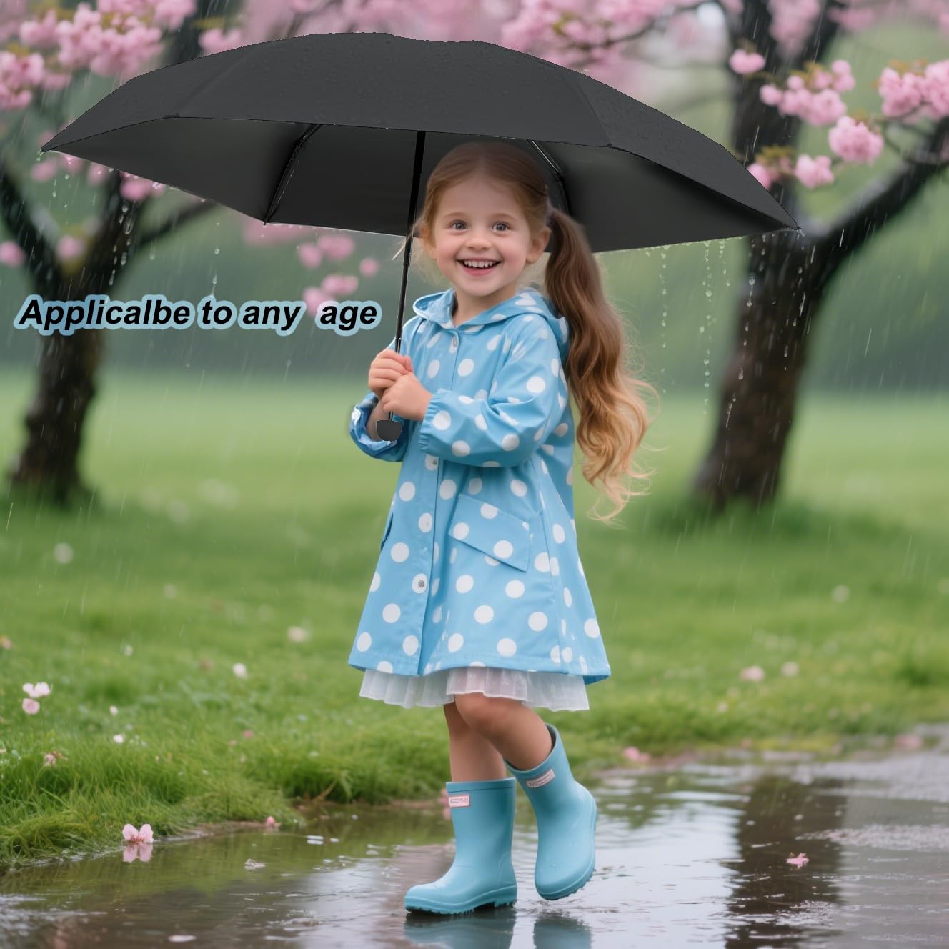 BAODINI Travel Essentials Mini Umbrella for Purse With Case Small Compact UV Sun Protection Lightweight Tiny Pocket Manual Open Close Umbrella for Women Kids and Men Fit Purse Backpack