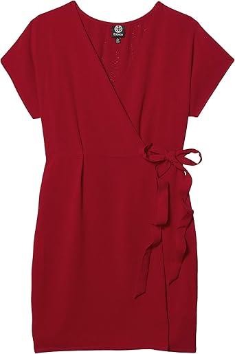 bobeau crepe wrap dress