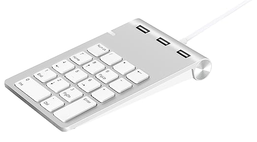 title=Alcey Tastierino numerico con Combu Hub USB per iMac, MacBook Air, MacBook Pro,