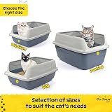 Cat Centre Medium Litter Tray Hooded Dark Grey with Detachable Rim view 4