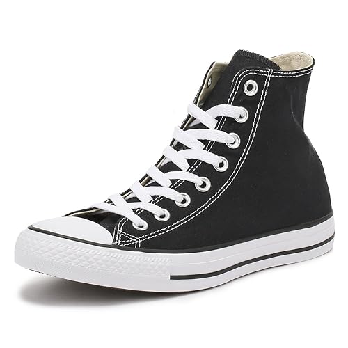 Converse Chuck Taylor All Star Canvas High Top Black, 6 Women/4 Men