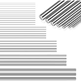 Dunzy 104 Pcs Spring Steel Wire, 12 Sizes 0.3-3 mm Stainless 40 cm | Full Hard Music Wire, Piano String for Repair, High Carbon Steel, Zigzag Spring Projects, Straight Rod Assortment