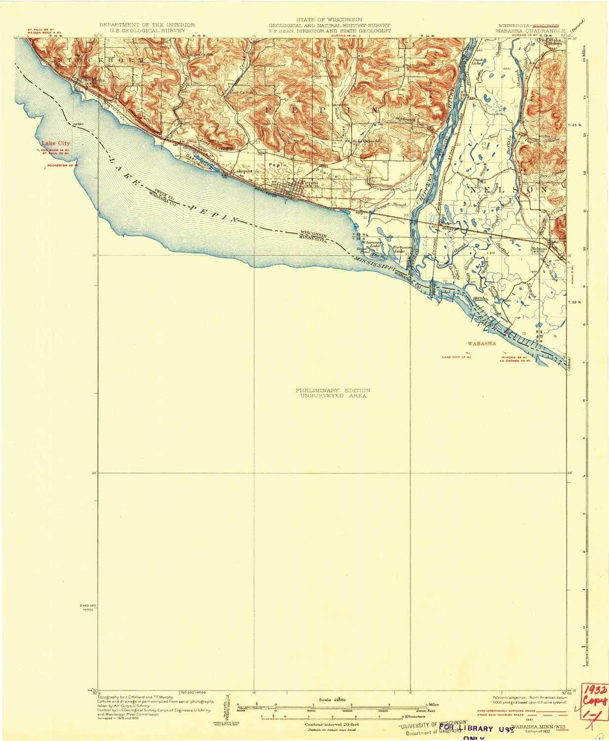 Amazon Com Yellowmaps Wabasha Mn Topo Map 1 62500 Scale 15 X 15