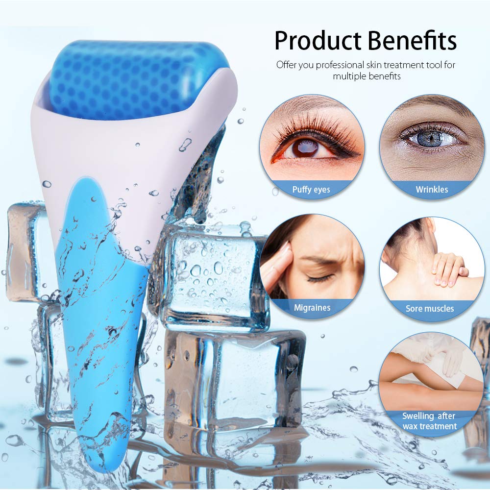 Ice Roller, Teenitor Face Massager For Face & Eye Puffiness TMJ Migraine Pain Relief Therapy Cold Freezer Tighten Skin Care Products: Beauty