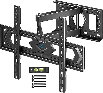 PERLESMITH TV Wandhalterung, Schwenkbare Neigbare TV Halterung für 26-60 Zoll Flach & Curved Fernseher oder Monitor bis zu 40kg, Wandhalterung Fernseher max.VESA 400x400mm