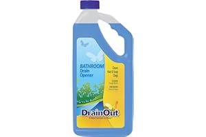 SUMMIT BRANDS Drain OUT Bathroom Drain Cleaner, Hair & Soap Scum Clog Remover, Drain Opener, Toilet Clog Remover, 32 Ounce, blue