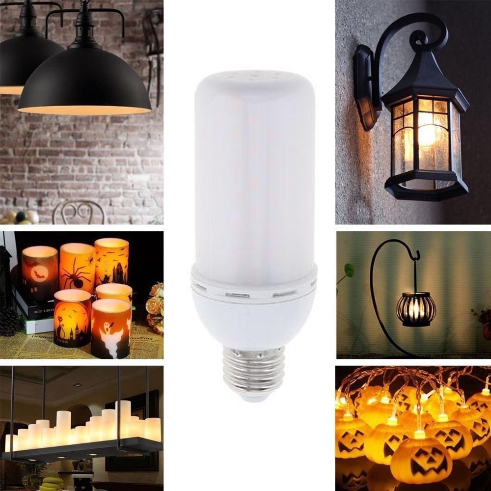Flame Bulb,Flame Effect Fire 99 LED Light Bulbs E26/E27,Creative Lights with Flickering Emulation,Vintage Atmosphere Decorative Lamps,Simulated Nature Corn Bulbs Decoration Lamp for Hotel/ Bars/ Home Decoration