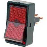 Dorman 85945 Rocker Switch - Red Glow Rectangular Style - Jumbo Universal Fit