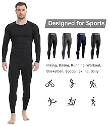 Dalavch 4 Pack Men Thermal Compression Pants,Fleece