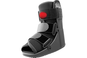 Braceapedia Rapid Recover Short Walking Boot, Medical Grade Foot Brace, Ankle Boot & Brace, Adjustable Air Pump, Sprain & Injury Recovery, Post Op Shoe, Foot Boot for Injured Foot, Extra Large, Black