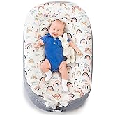 Baby Lounger- Baby Nest for 0-24 Months, Ultra Soft Organic Cotton Breathable & Portable Baby Lounger, Baby Lounger Pillow for Newborn