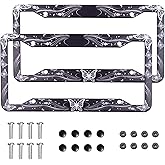 Butterfly License Plate Frame 2 Pack Universal US Car Plate Holder Cover Accessories Decor with Screw for Women Man 12.3 x 6.3 Inch