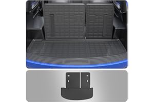 Thinzyou Cargo Mat Compatible with 2020-2025 Kia Telluride Trunk Mat Cargo Liner Trunk Liner TPE All Weather Back Seat Cover Protector 2024 Telluride Accessories (Trunk Mat with Backrest Mat)