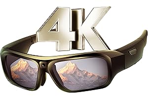 YYCAMUS Upgrade Camera Glasses 4K, Smart Sunglasses with Camera, Outdoor Smart Glasses with Camera, Camera Sunglasses with UV Protection, Sports & Action Video Cameras