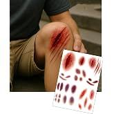 Realistic SFX Wound &amp; Bruise Temporary Tattoo Set &ndash; 2x A5 Sheets for Film, TV &amp; Theatre &ndash; Cuts, Scratches, Blood &amp; Bruising &ndash; Ultra-Realistic Special Effects Makeup