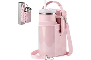 Magnetic Gym Bag for Women - Water Bottle Holder Bag Carrier with Touchscreen Phone Pocket, Fits 40oz Tumbler