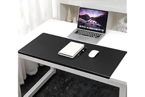 LINGXIYA Office Desk Pad, Writing Mat with Full Grip Fixation Lip, Non-Slip PU Leather Table Blotter Desk Protector Gaming Mat Laptop Keyboard Working Mat, Waterproof Table Protective Pad