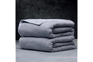 LUXOME Plush Performance 2-Piece Bath Sheet Set | Oversized for 50% More Coverage | Highly Absorbent | 36" W x 70" L | Pebble (Light Grey)