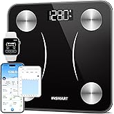 INSMART Smart Scale for Body Weight, 0.1lb High Accuracy, 24 Metrics | Digital Bathroom Weight Scale for BMI, Muscle Mass, Bo