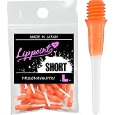 L-style Lippoint Soft Tip Dart Points &ndash; Short Length | Short, Rigid Design Helps Reduce Wobble, for Standard 2BA Barrels &amp; Electronic Soft Tip Dartboards