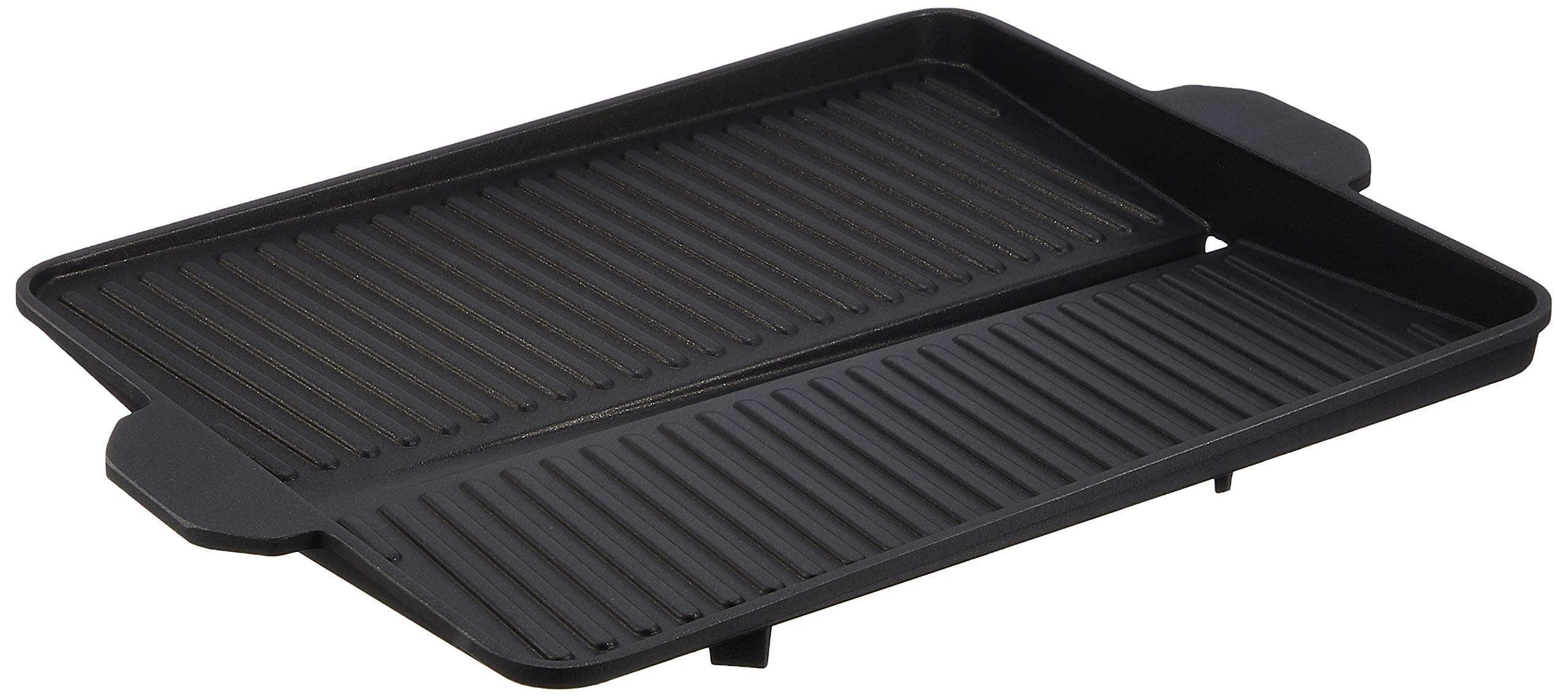 イシガキ 焼肉プレート ブラック 幅37×奥行26×高さ4.2cm 角型 おいしさ特選便 ヘルシー 焼肉グリル カセットコンロ用 余分な油 落とせる 溝付き 省スペース設計 焼肉 サムギョプサル 韓国料理 3562商品画像