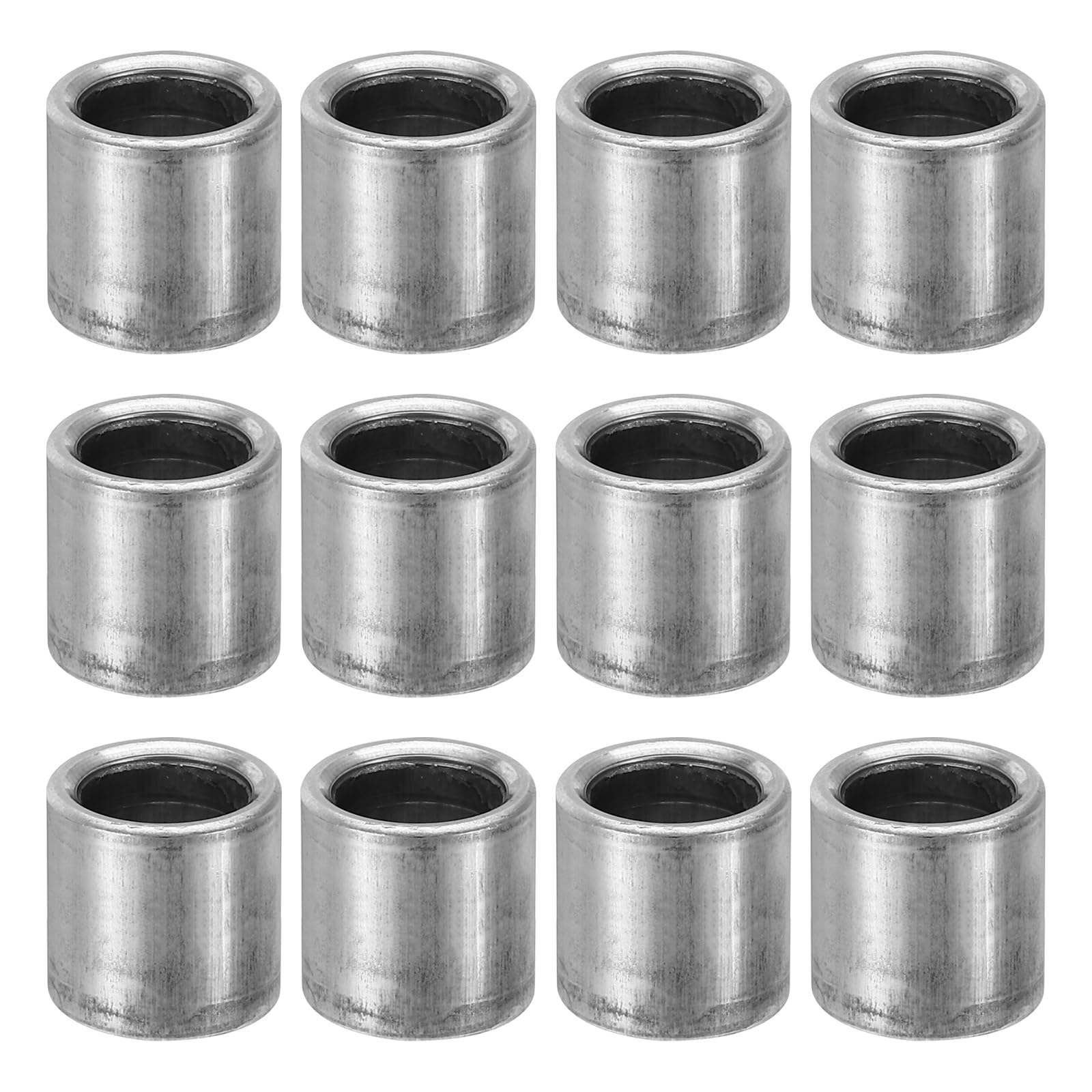 PATIKIL M8 Steel Spacers, 12 Pcs Metal Spacers Steel 8mm ID x 12mm OD x 12mm L Carbon Steel Spacer Screw Standoff Round for 5/16in or M8 Screw Bolts