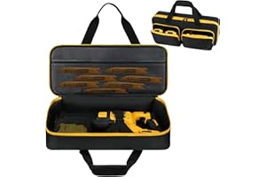 MRINCA Carrying Case Compatible with DEWALT 20V/60V Reciprocating Saw DCS380B/DCS382B/DCS389B and Milwaukee M18 2821-20/2621-20/2722-20, ​​with Multiple Accessory Pockets for RYOBI PCL515B Reciprocating Saw