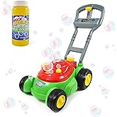 Maxx Bubbles Deluxe Bubble Lawn Mower Toy – Includes 4oz Bubble Solution | Outdoor Bubble Machine for Kids | Easy to Use, No Batteries Required | Amazon Exclusive, Red – Sunny Days Entertainmen