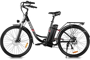 Vivi Electric Bike for Adults 750W Peak Ebike with Removable Battery, 26'' Electric Commuter Bike 21.7MPH & 50 Miles Adult Electric Bicycles with Cruise Control, LCD Display, UL 2849 Certified