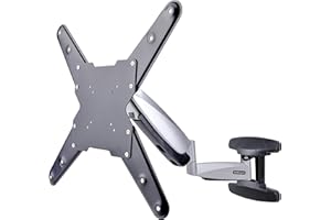 StarTech.com VESA TV Wall Mount, Adjustable Full Motion Mount for 23"-55" Displays, Slim Wall Mount TV Bracket Supports 66lb 