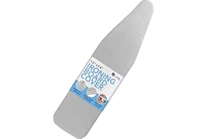 HOLDN’ STORAGE Ironing Board Cover - Silicone-Coated, Scorch-Resistant 15 x 54 Padding with Hook & Loop Straps, Cover Fits All Standard Sizes - Grey