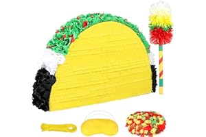 PARDECOR 27" Large Taco Piñata for Birthday Party Decoration – Vibrant Cinco de Mayo, Taco Bout a Party, Mexican Theme Bash Taco Tuesday