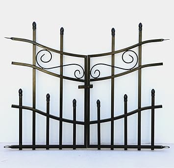 Amazon ガーデンガーデン 門扉付きの柵が作れるロゼッタシステムフェンス ゲート 1組 アイアン ブラック Ipn 7018g Blk 門扉 ゲート