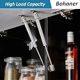 Bohaner 40N Gas Struts Cabinet Hinges 2Pcs Lift Up Stainless Silver view 7