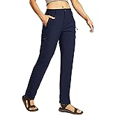 Haimont Women's Hiking Cargo Pants Quick Dry Lightweight Ripstop Stretch Nylon Travel Pants with Zip Pockets Water Repellent
