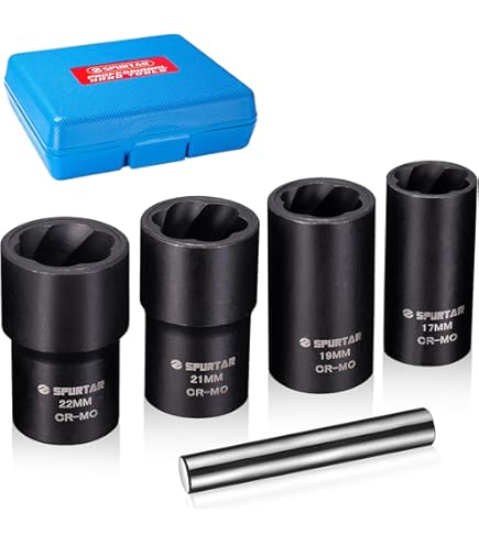 5pc Deep Twist Socket Set 10/16mm Damaged Nut & Bolt Extractor 3/8"Dr Easy Outs - View #7