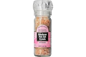 TJ'S Trader Joe's Himalayan Pink Salt Crystals with Built in Grinder Natural and Pure Use in Any Dish You Would Use Regular Salt - 4.5oz
