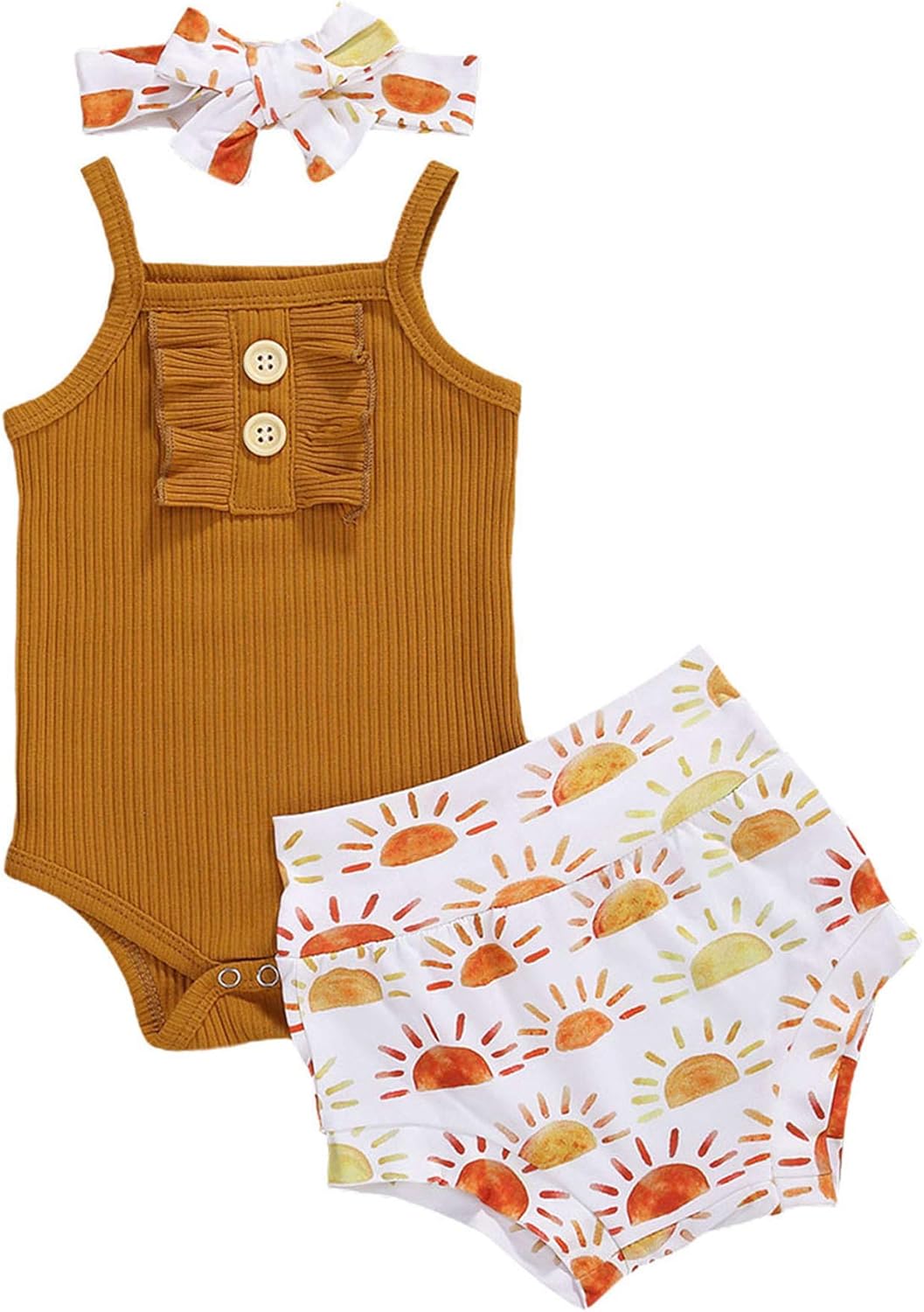 Baby Girl Romper Shorts Suits Toddler Kids Sleeveless