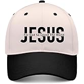 Stitchverse Jesus for God So Loved The World Baseball Cap Unisex Vintage Christian Hat Men Women Gift Trucker Hats