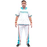 Jackie Moon Deluxe Flint Tropics Jersey Complete Warm Up Costume Set for Halloween & Cosplay