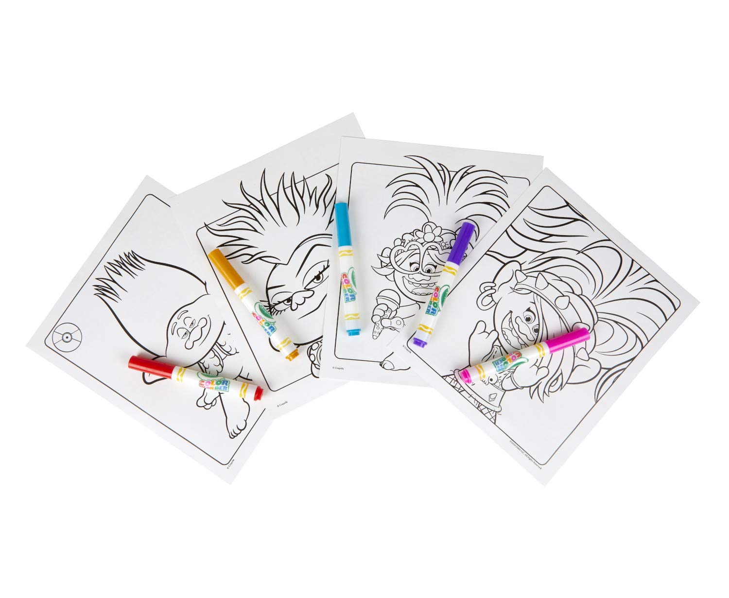 Crayola Trolls 2, Color Wonder Mess Free Coloring Pages & Markers, Gift for Kids, Age 3, 4, 5, 6