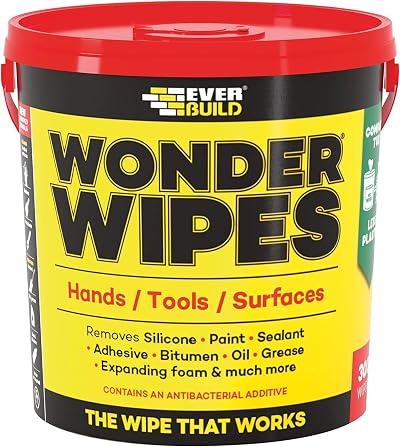 Everbuild Giant Wonder Wipes 5 x 300 Tub Multi-Purpose Hand Wipes