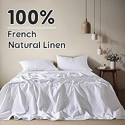 Shilucheng 100% French Linen Sheets - Full Size Bed