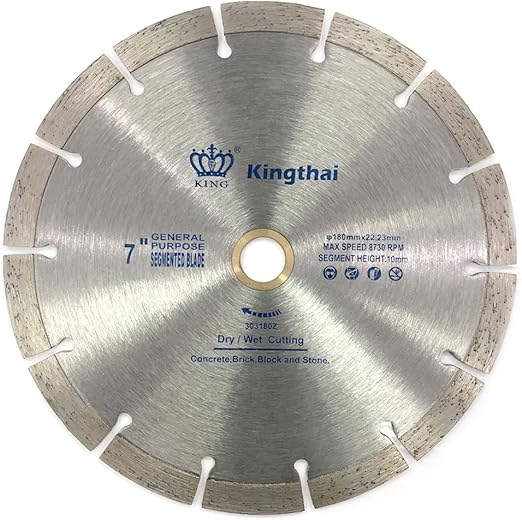 Kingthai 7 Inch Wet Dry Segmented Cutting Concrete Diamond Saw Blade