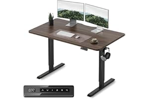 FEZIBO Standing Desk 47 x 24 Inch, Height Adjustable Desk with 4 Memory Buttons, Electric Sit Stand Desk, Home Office Table w
