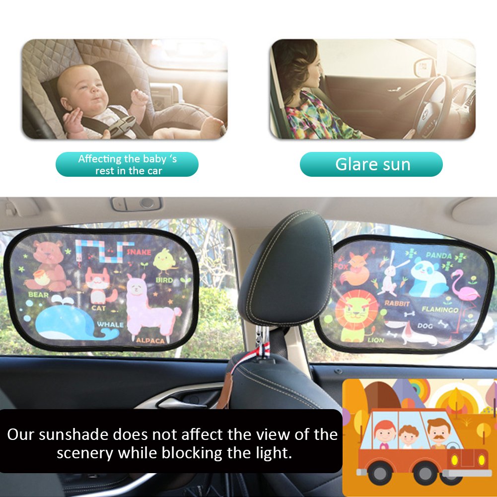 Pare Soleil Voiture Bebe Enfent A 2pcs Pare Soleil Protection Soleil Anti Uv Pour Vitre Laterale Fenetre De Voiture Auto Par Sweetlife Accessoires Auto Et Moto Stationeryonline Co Nz