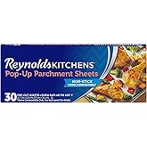 Reynolds Kitchens Pop-Up Parchment Paper Sheets, 10.7x13.6 Inch, 30 Sheets